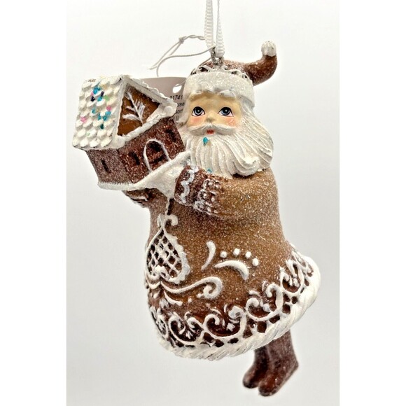 The Holiday Aisle Baking Santa & Mrs Clause Gingerbread Christmas Ornament Set - Picture 8 of 16